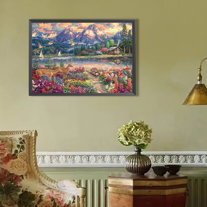 Natural Scenery - Full Round Drill Diamond Painting 50*35CM