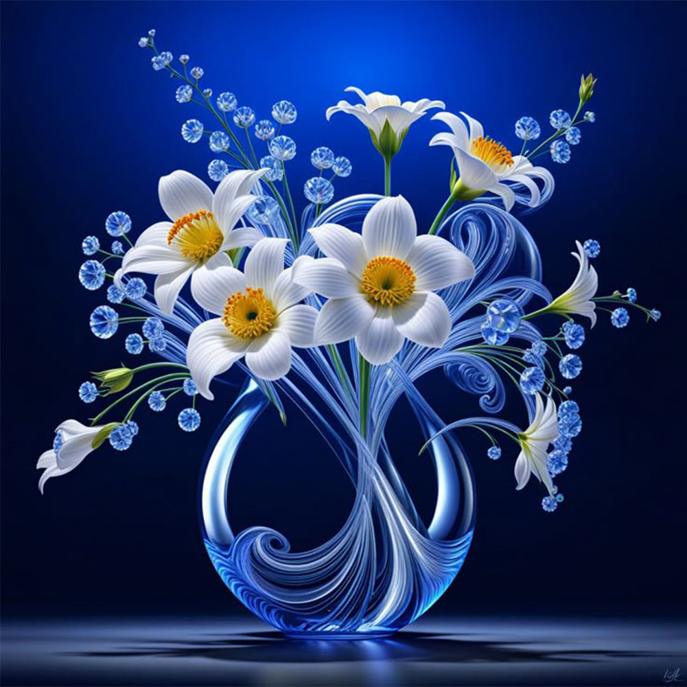 Luminous Flowers - Full Round Drill Diamond Painting 30*30CM
