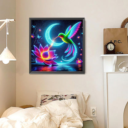 Luminous Hummingbirds - Full Round Drill Diamond Painting 30*30CM