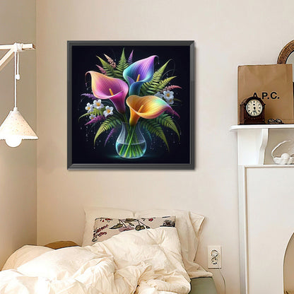 Luminous Flowers - Full Round Drill Diamond Painting 30*30CM