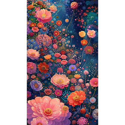 Flowers Bloom - Full Round Drill Diamond Painting 40*70CM