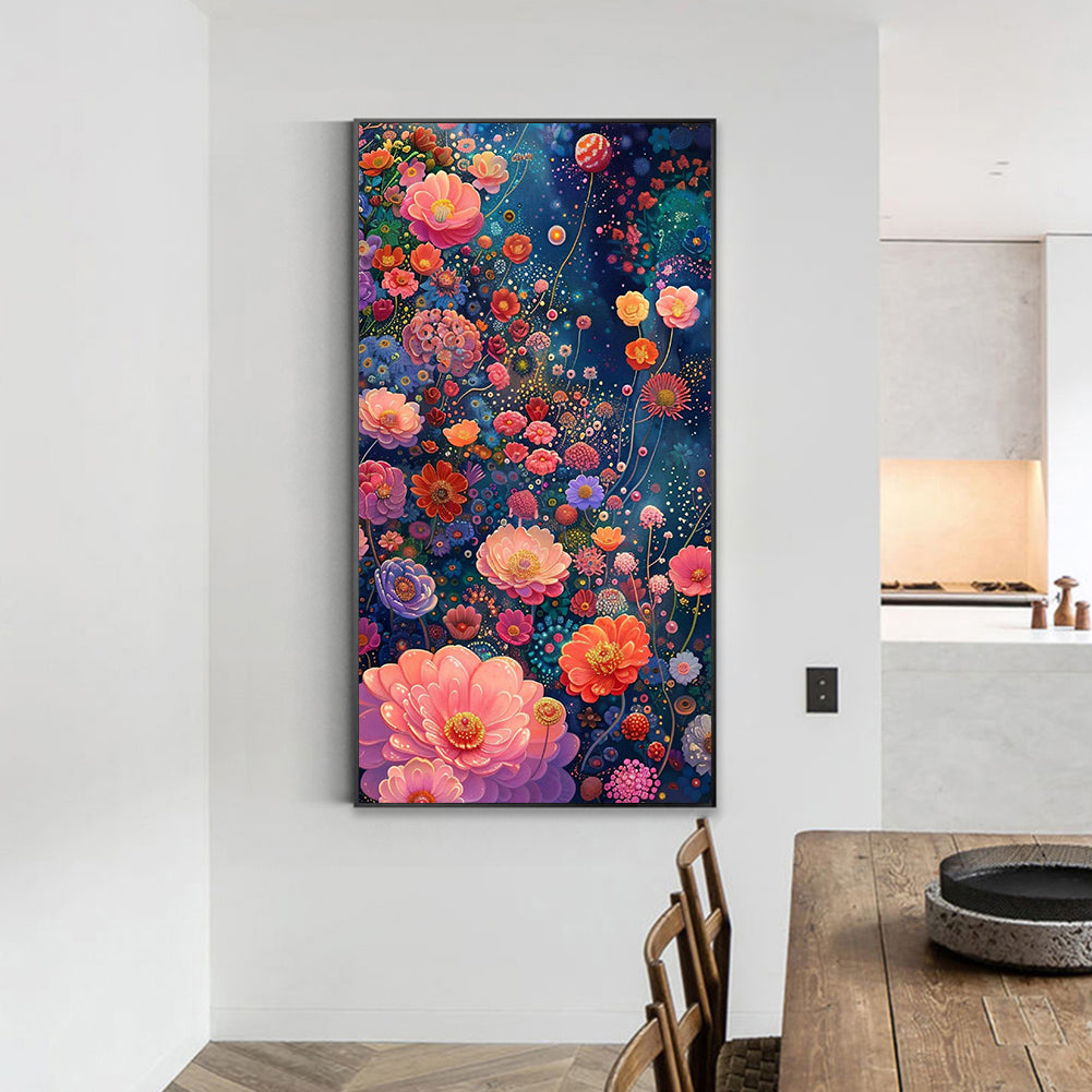 Flowers Bloom - Full Round Drill Diamond Painting 40*70CM
