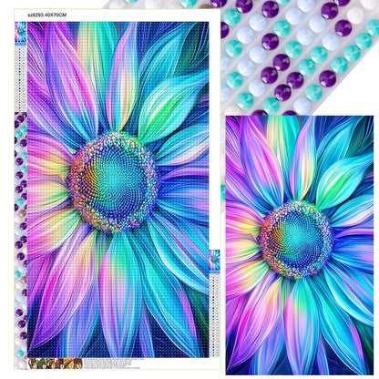 Colored Sunflower - Full Round Drill Diamond Painting 40*70CM