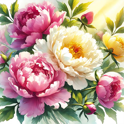 Flower - Full Round Drill Diamond Painting 40*40CM