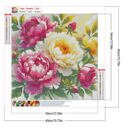 Flower - Full Round Drill Diamond Painting 40*40CM