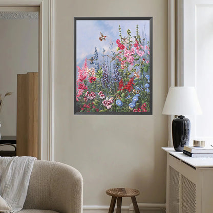 Birds Among Flowers - Full Square Drill Diamond Painting 40*50CM
