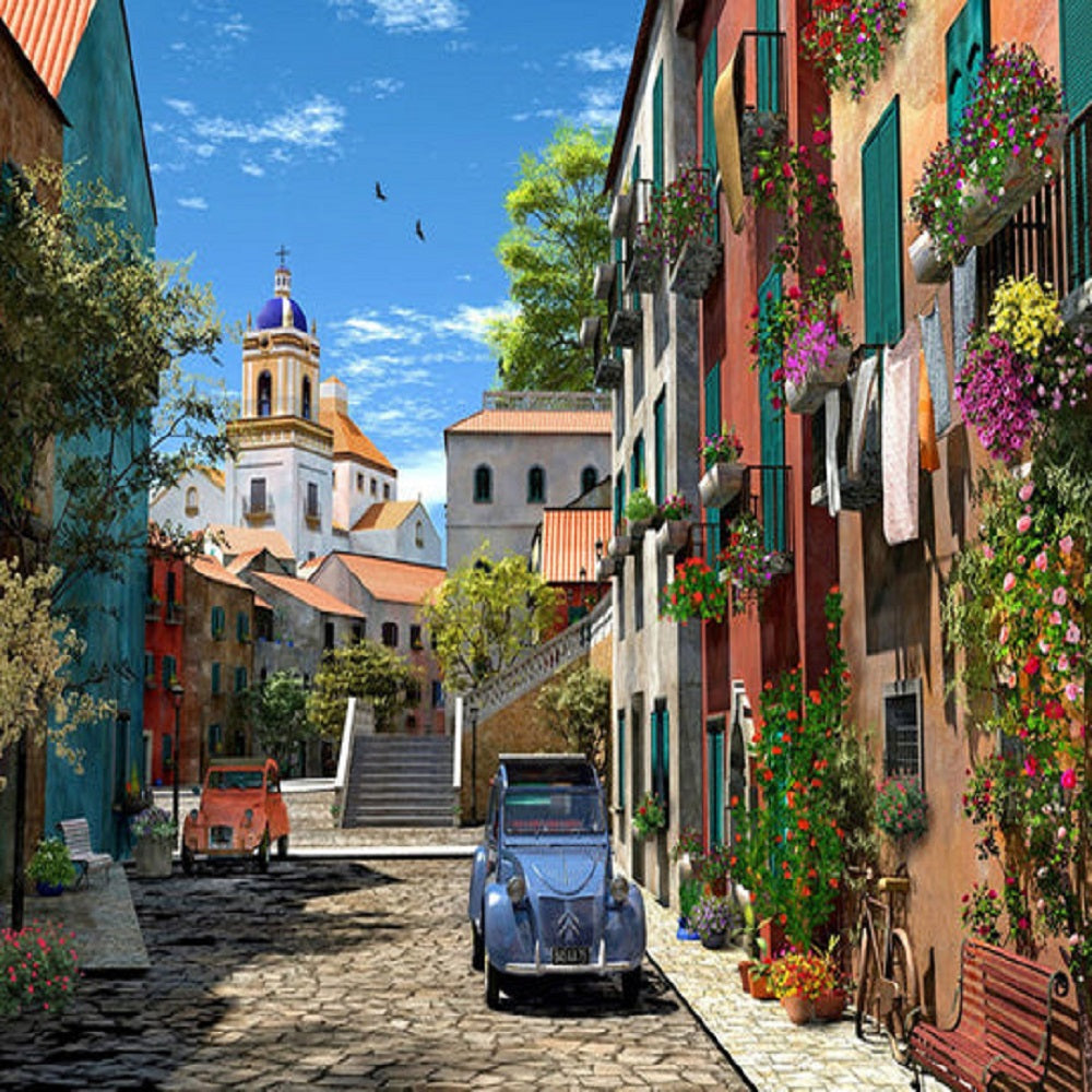 Town - Full Round Drill Diamond Painting 40*40CM