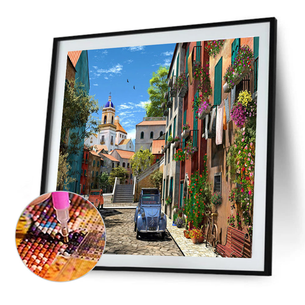 Town - Full Round Drill Diamond Painting 40*40CM