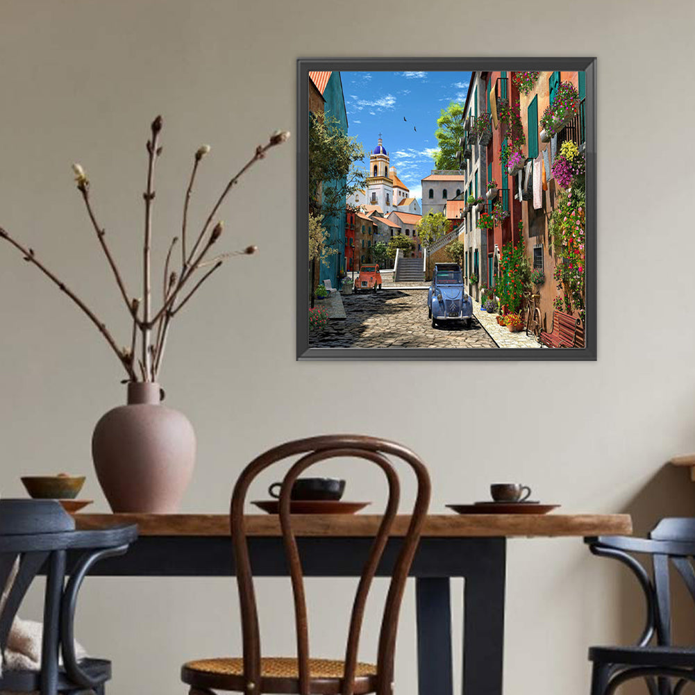 Town - Full Round Drill Diamond Painting 40*40CM