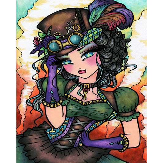 Girl - Full Round Drill Diamond Painting 40*50CM