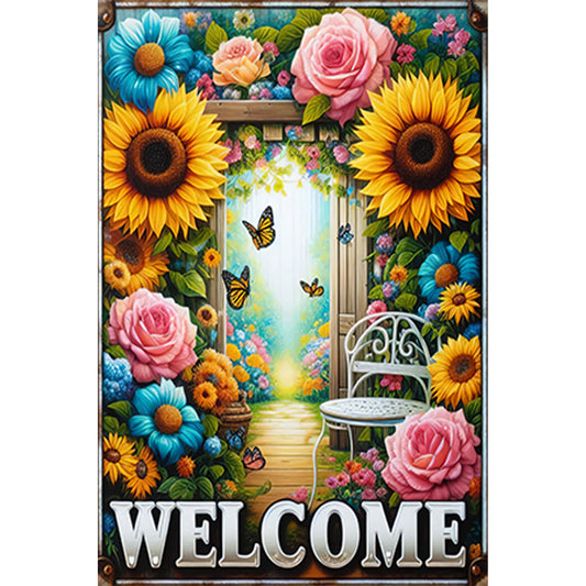 Butterfly Garden - Full Round Drill Diamond Painting 30*45CM