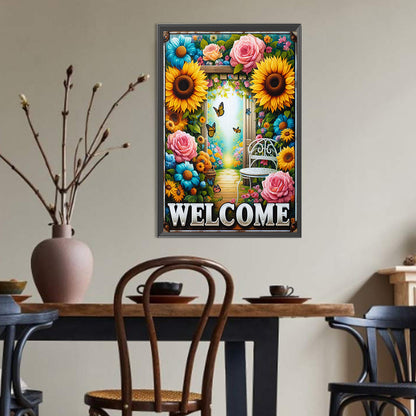 Butterfly Garden - Full Round Drill Diamond Painting 30*45CM