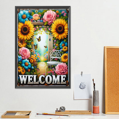 Butterfly Garden - Full Round Drill Diamond Painting 30*45CM