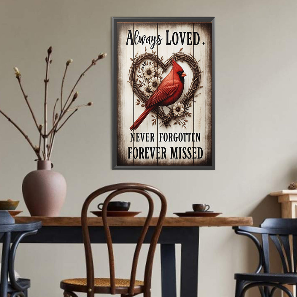 Love Cardinal - Full Round Drill Diamond Painting 30*45CM