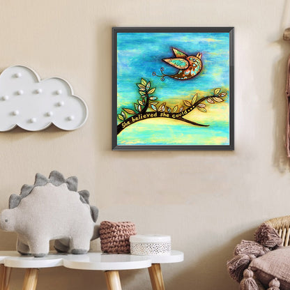 Birds On Branches - Full Round Drill Diamond Painting 30*30CM