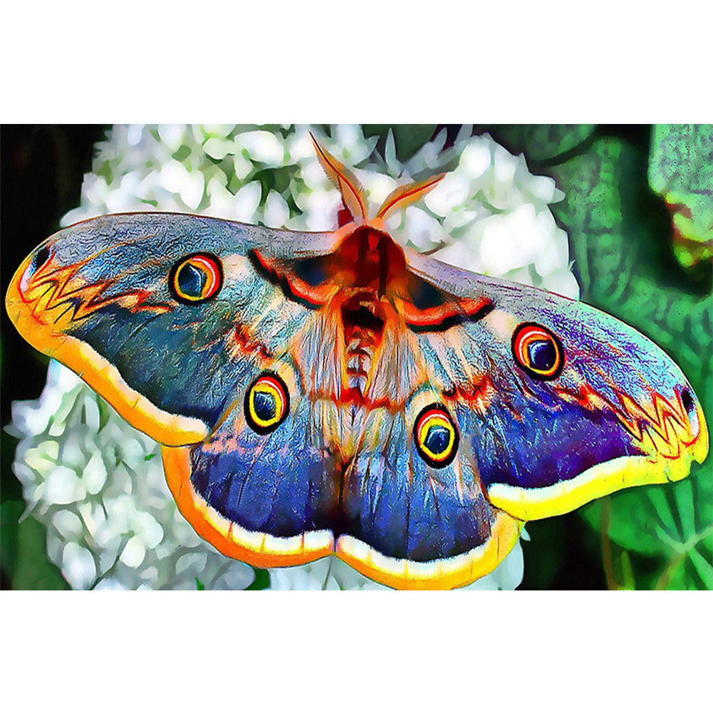 Moth - Full Round Drill Diamond Painting 50*30CM