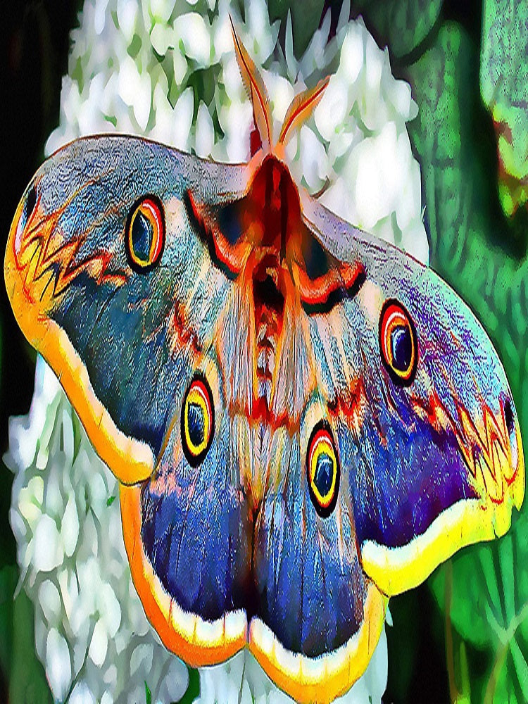 Moth - Full Round Drill Diamond Painting 50*30CM