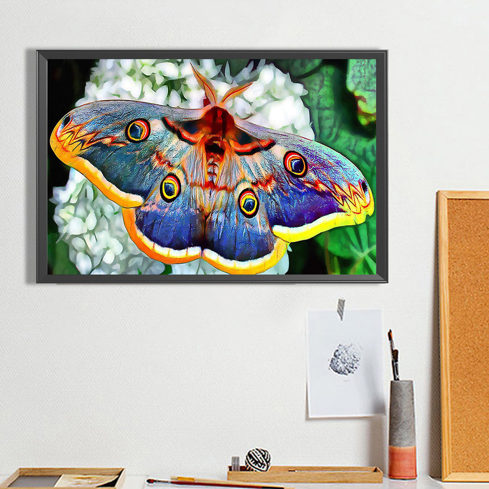 Moth - Full Round Drill Diamond Painting 50*30CM