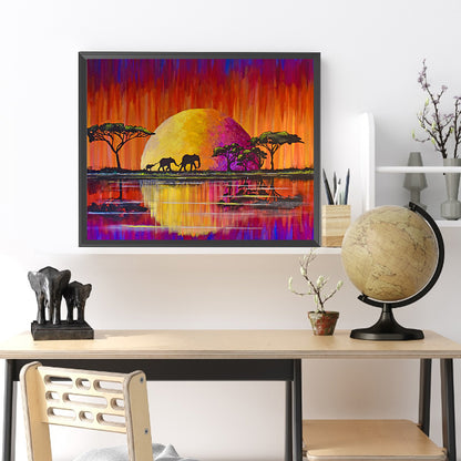 Elephant - Full Round Drill Diamond Painting 40*50CM