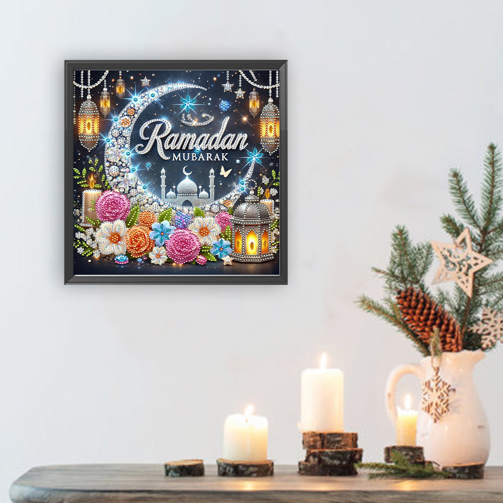 Ramadan Flower Castle - Special Shaped Drill Diamond Painting 30*30CM