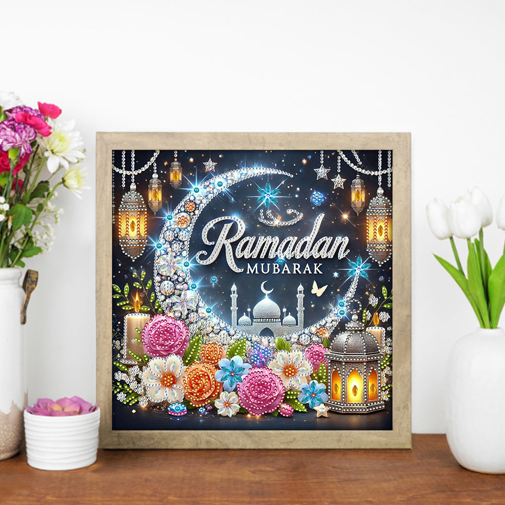 Ramadan Flower Castle - Special Shaped Drill Diamond Painting 30*30CM