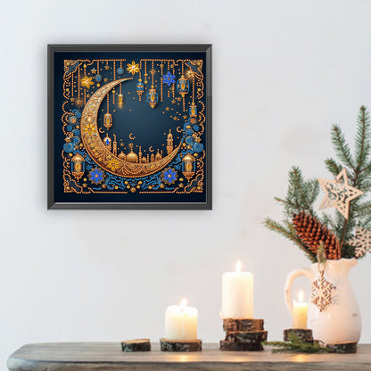 Late Night Crescent - Special Shaped Drill Diamond Painting 30*30CM