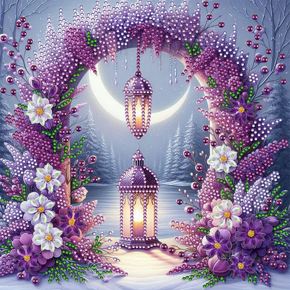 Flower Gate Night Light - Special Shaped Drill Diamond Painting 30*30CM