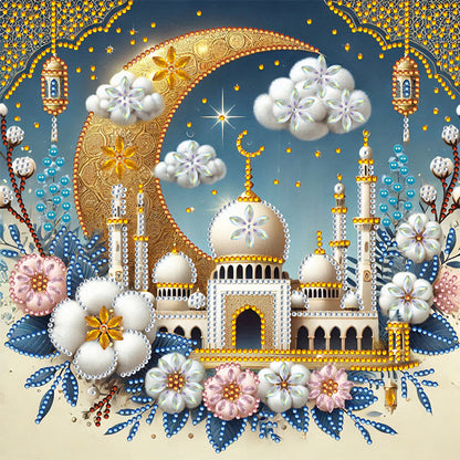 Flower Castle - Special Shaped Drill Diamond Painting 30*30CM