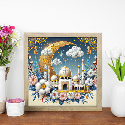 Flower Castle - Special Shaped Drill Diamond Painting 30*30CM