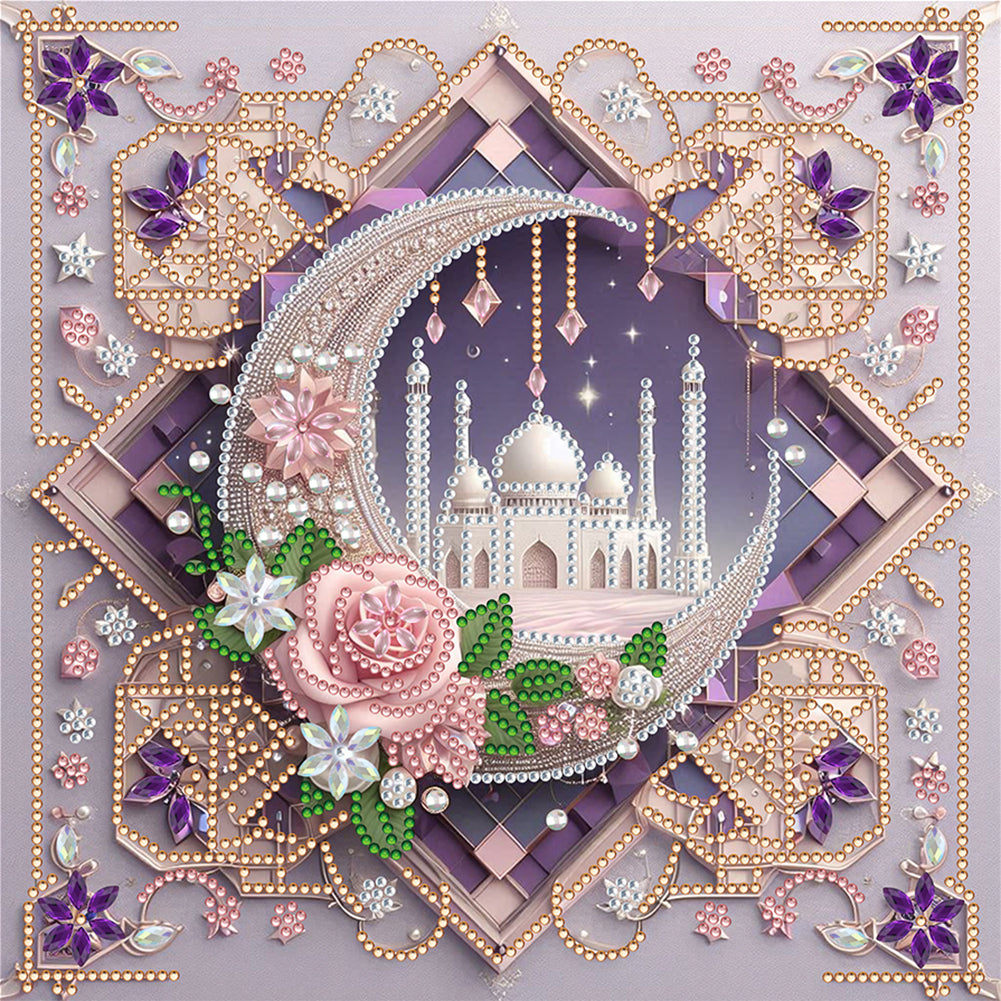 Framed Crescent - Special Shaped Drill Diamond Painting 30*30CM
