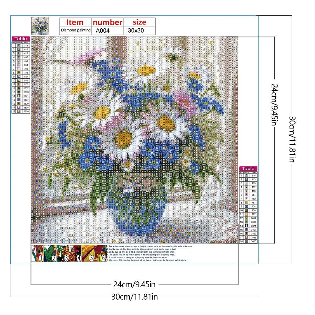 Daisy - Full Round Drill Diamond Painting 30*30CM