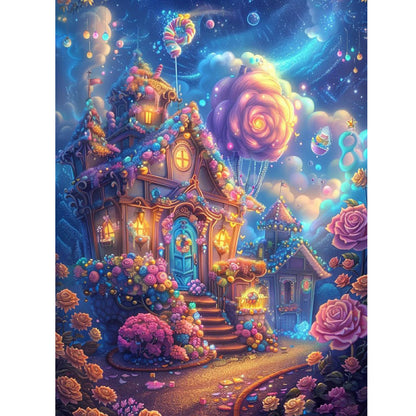 Marshmallow House - Full Round Drill Diamond Painting 30*40CM