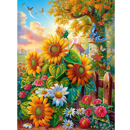 Sunflower - Full Round Drill Diamond Painting 30*40CM