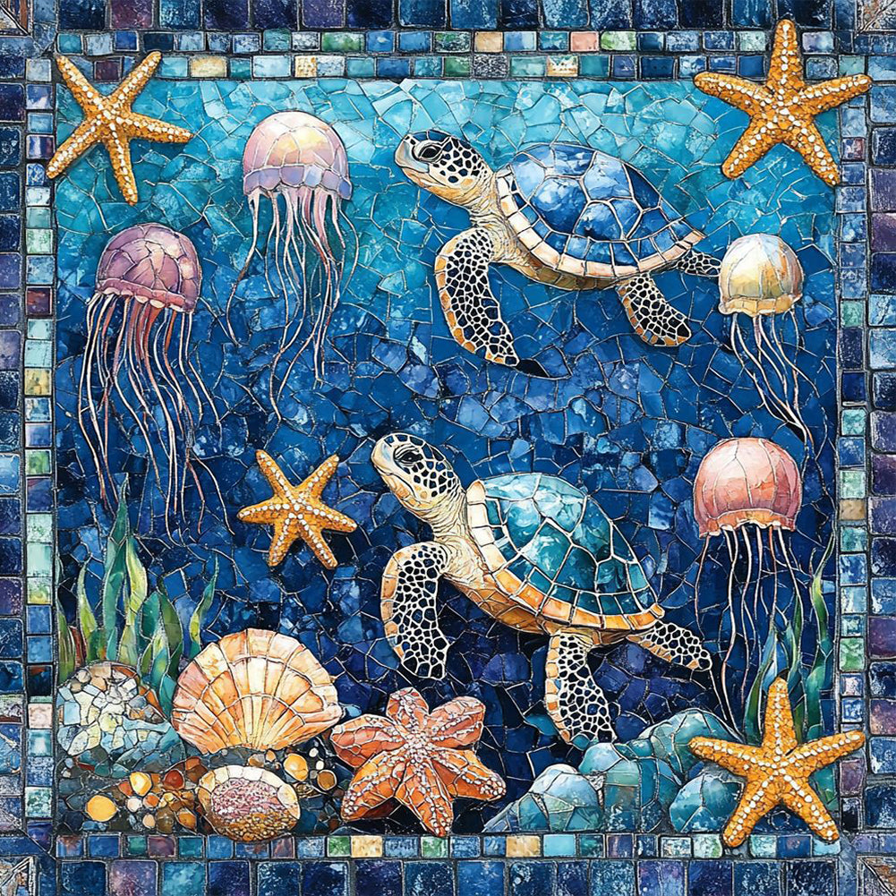 Undersea Creatures - Full Round Drill Diamond Painting 40*40CM