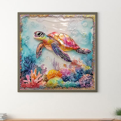 Sea Turtle - Full Round Drill Diamond Painting 40*40CM