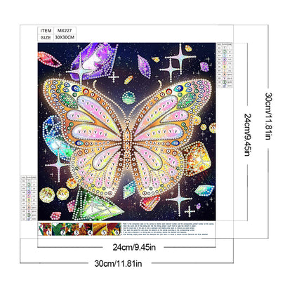 Butterfly - Special Shaped Drill Diamond Painting 30*30CM