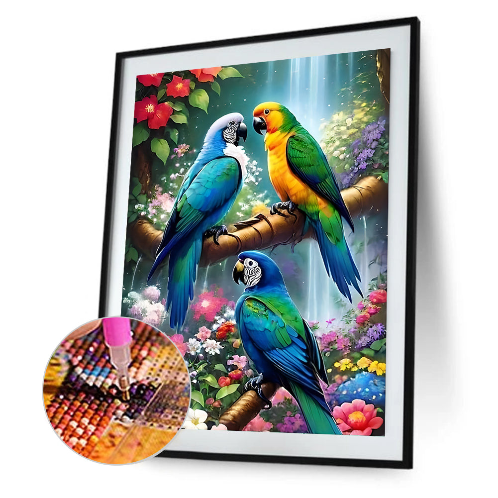 Macaw - Full Round Drill Diamond Painting 30*40CM