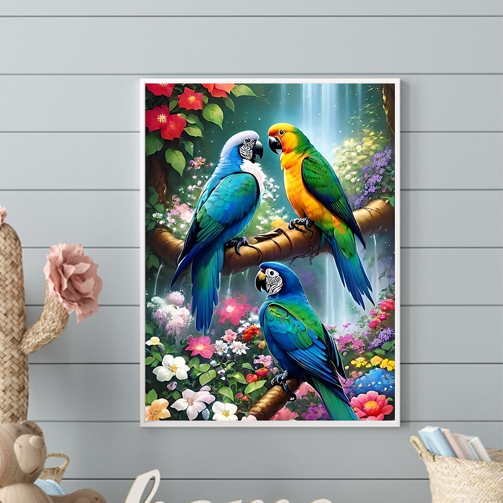 Macaw - Full Round Drill Diamond Painting 30*40CM