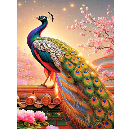 Peacock - Full Round Drill Diamond Painting 30*40CM