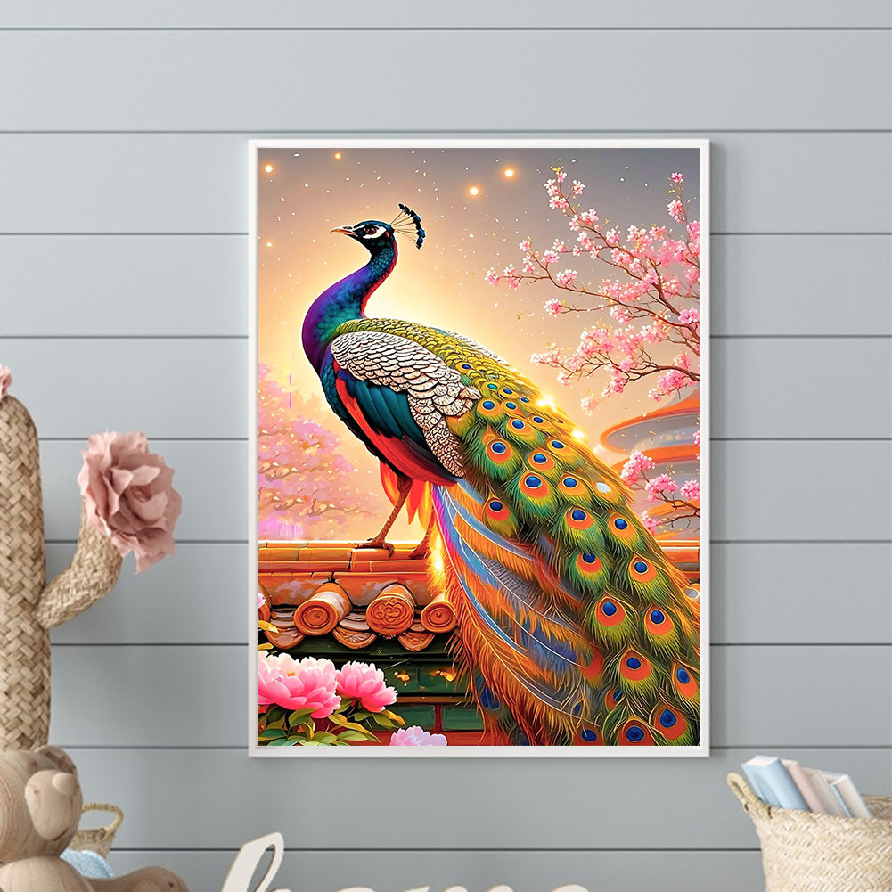 Peacock - Full Round Drill Diamond Painting 30*40CM