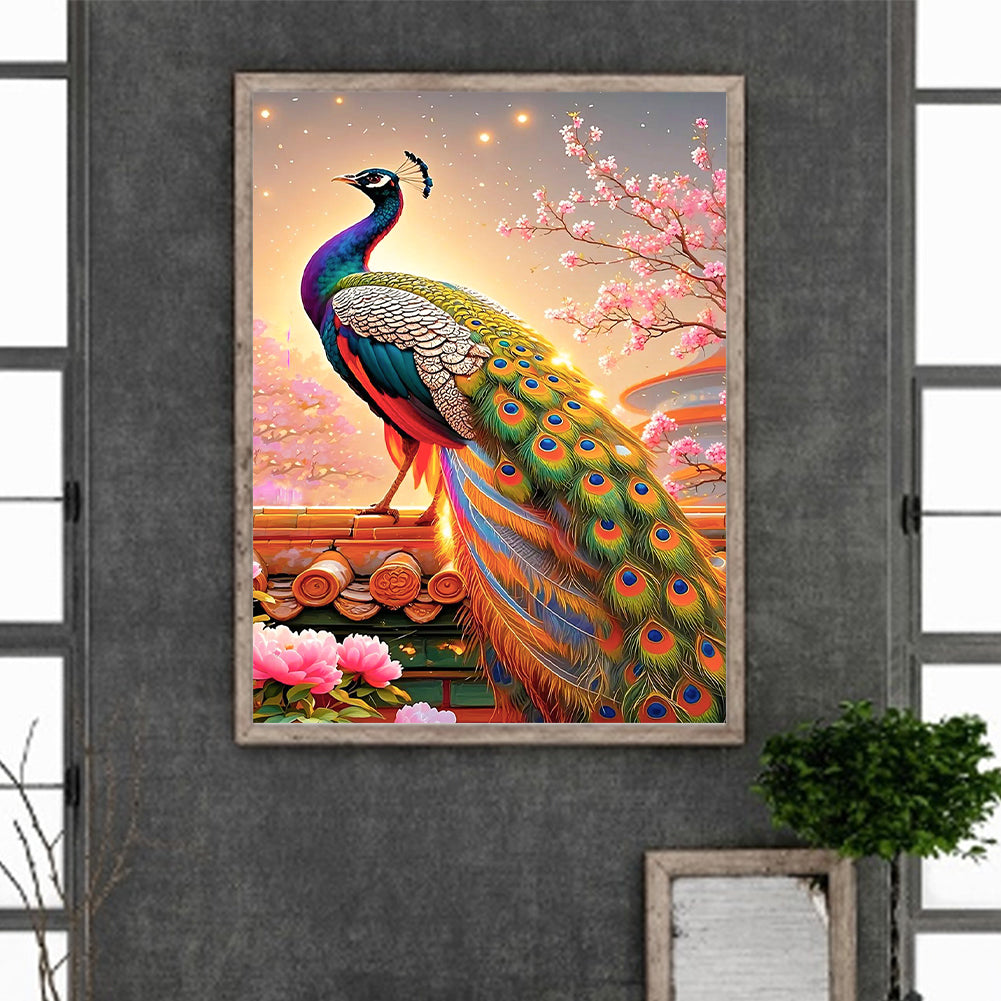 Peacock - Full Round Drill Diamond Painting 30*40CM