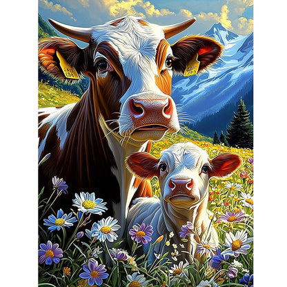 Cow - Full Round Drill Diamond Painting 30*40CM