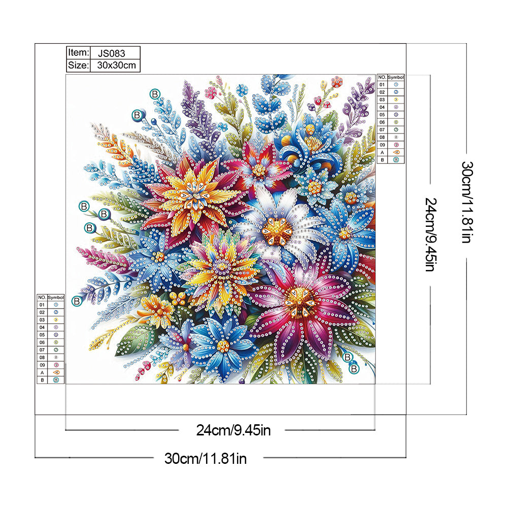 Bouquet - Special Shaped Drill Diamond Painting 30*30CM