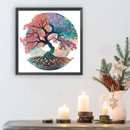 Flower Tree - Special Shaped Drill Diamond Painting 30*30CM
