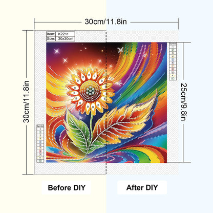 Flower - Special Shaped Drill Diamond Painting 30*30CM