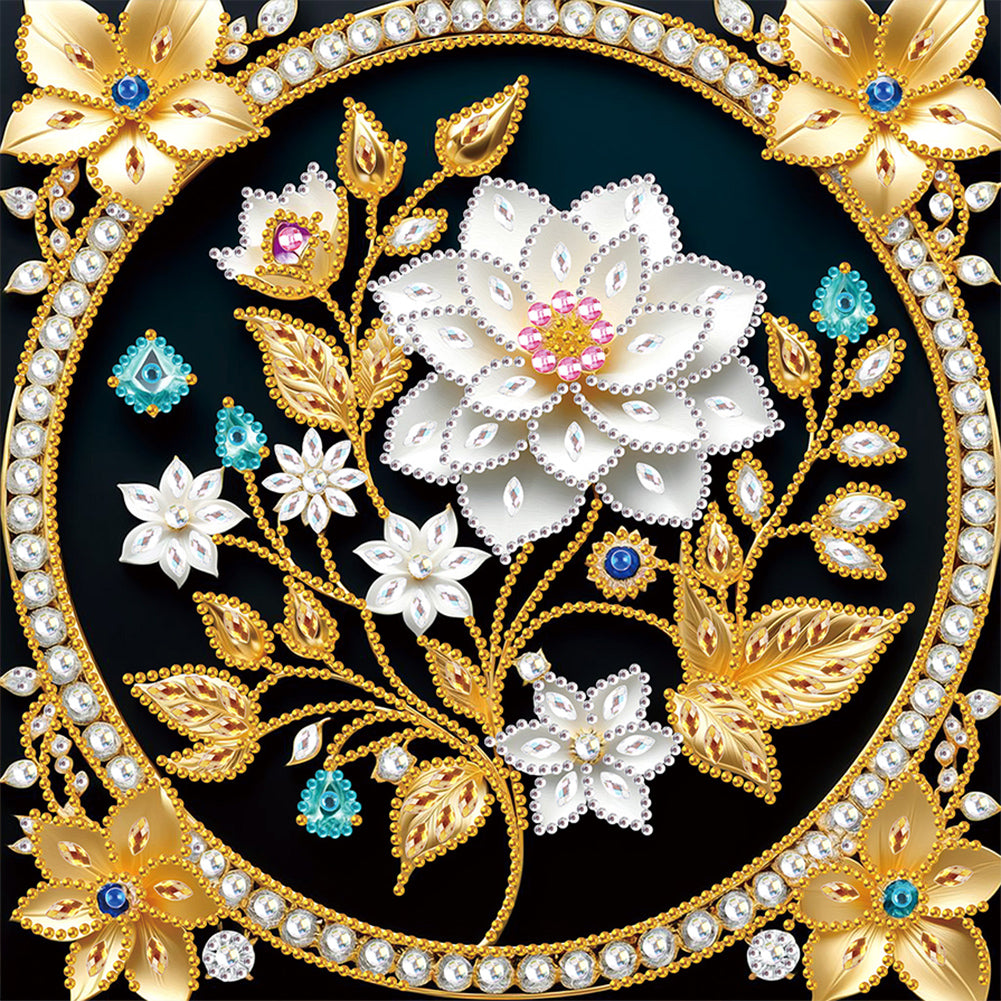 Flower - Special Shaped Drill Diamond Painting 30*30CM