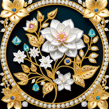 Flower - Special Shaped Drill Diamond Painting 30*30CM