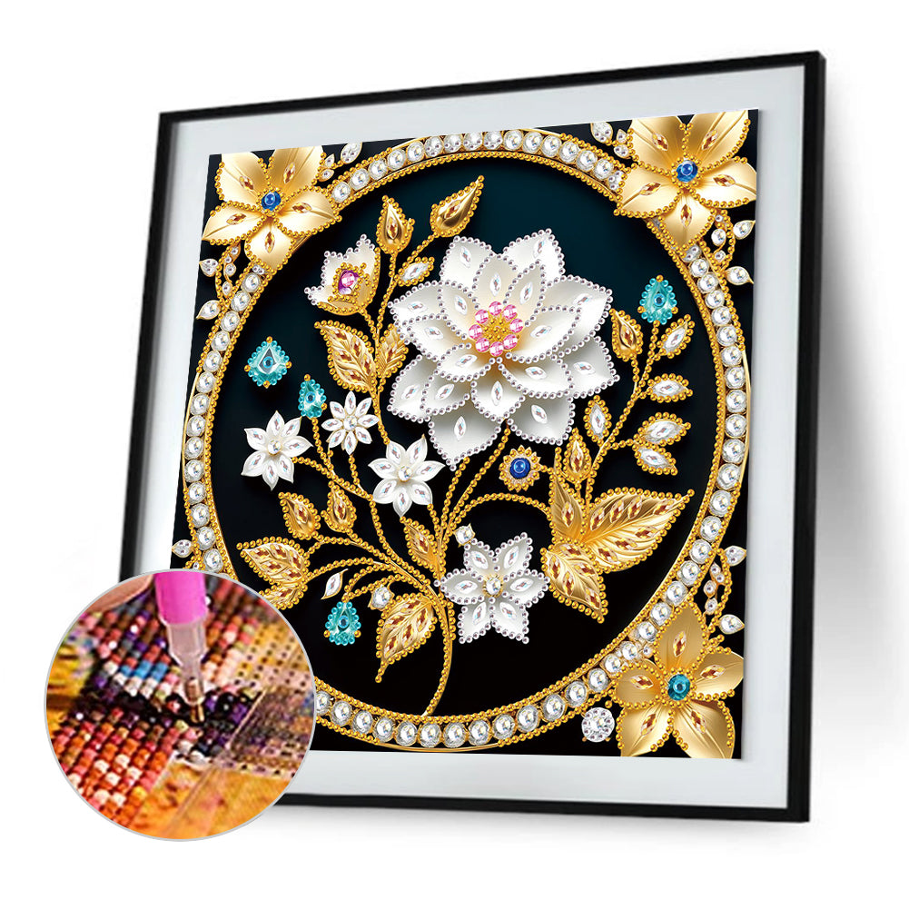Flower - Special Shaped Drill Diamond Painting 30*30CM