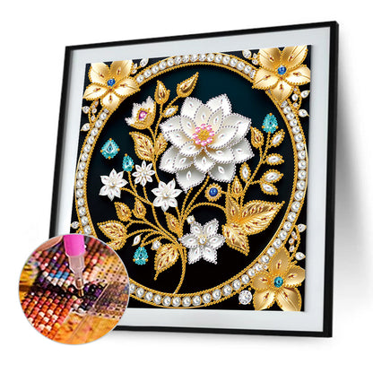 Flower - Special Shaped Drill Diamond Painting 30*30CM
