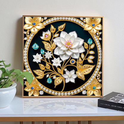 Flower - Special Shaped Drill Diamond Painting 30*30CM